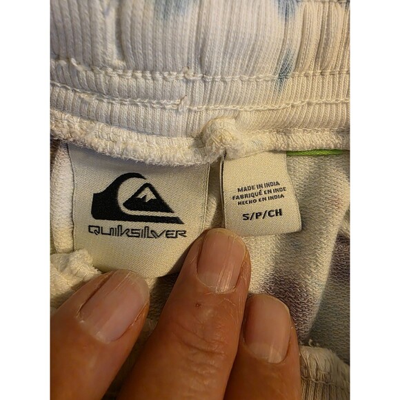 Quiksilver Women's Size Small Light Colored Tie-Dyed 100% Cotton Sweat Pants - Picture 3 of 9